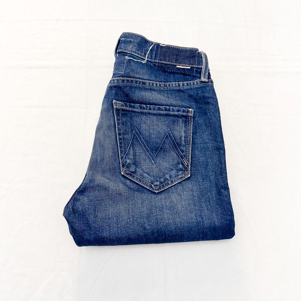 Mother Superior The Scrapper Cuff Ankle Fray Let's Wine About It Jeans Size 24